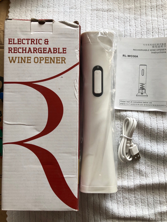 电动开瓶器 红酒 usb充电 白色 全新