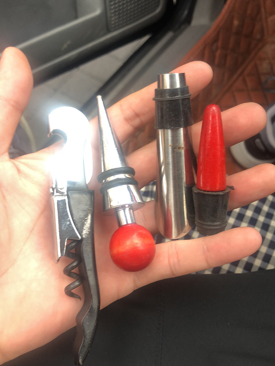 红酒开瓶器一套，一直没有喝过红酒，不习惯，...