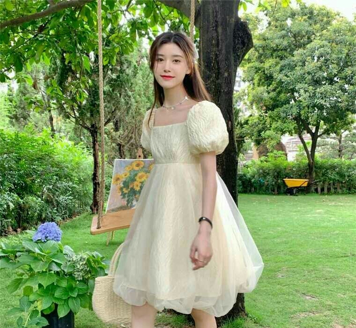 当猩学院小红书捞金课  法式仙女蓬蓬裙连衣...