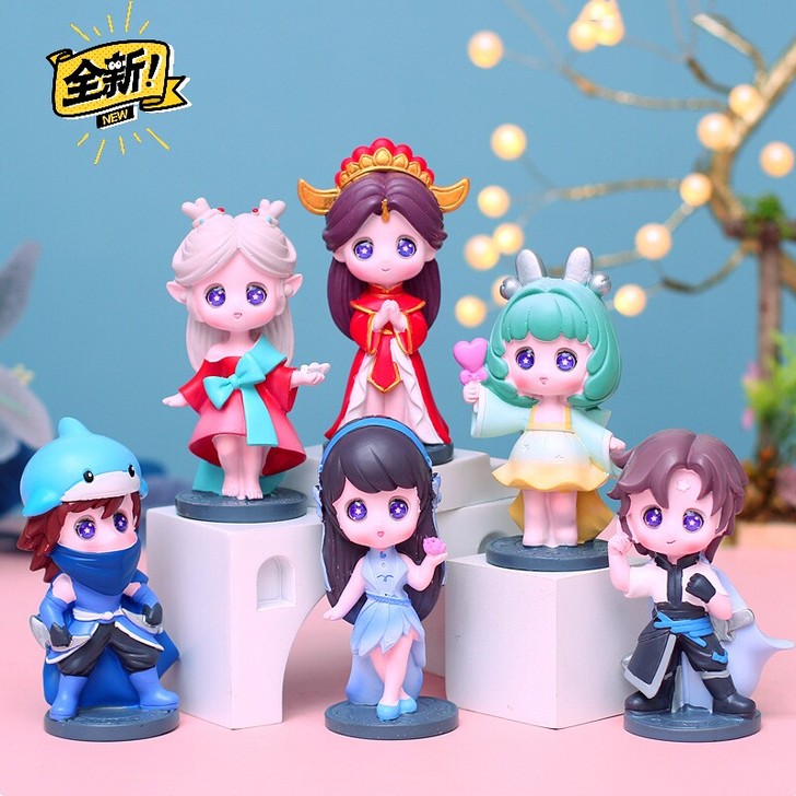 王者之星盲盒国潮手办公仔摆件创意礼物车载装...