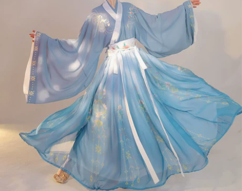 云芳晴绾星辰汉服女中国风交领齐腰襦裙魏晋风...