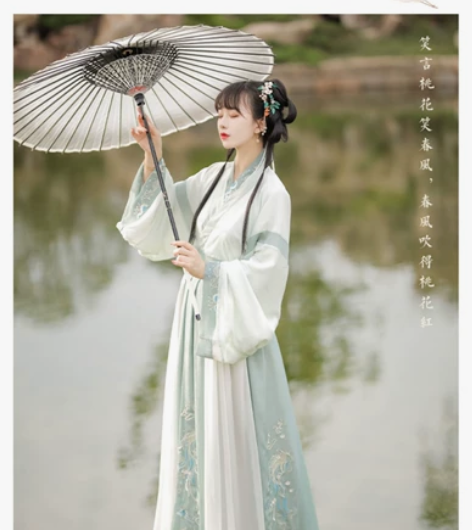 云芳晴玉清歌原创汉服女 中国风晋制齐腰交领...