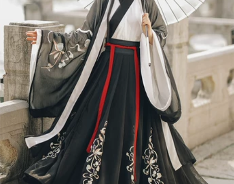 云芳晴月殊仙汉服女中国风正品原创刺绣交领齐...