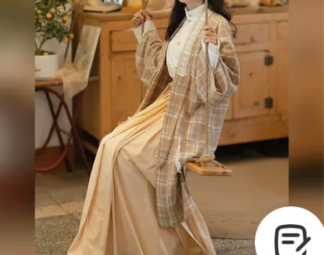 日常通勤汉元素齐腰褶裙春秋款改良明制汉服