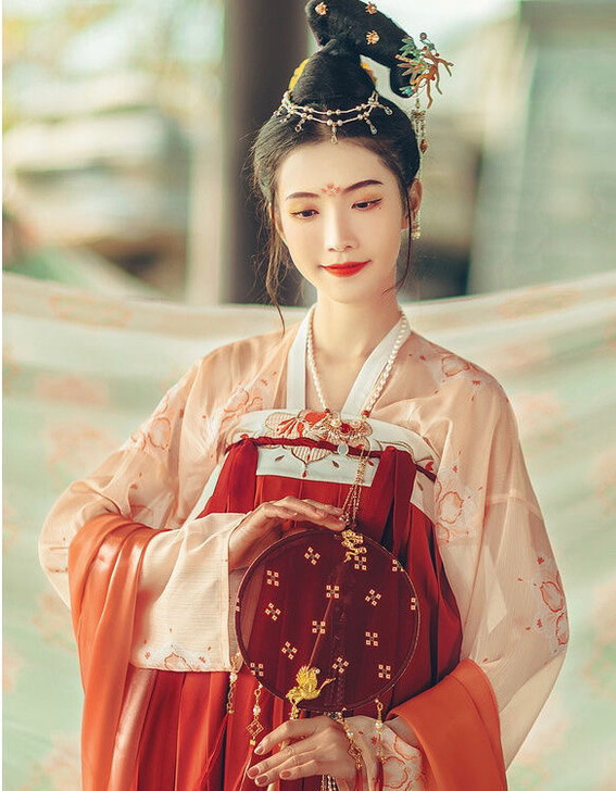 「成人汉服」三件套 汉尚华莲时锦改良汉服齐...