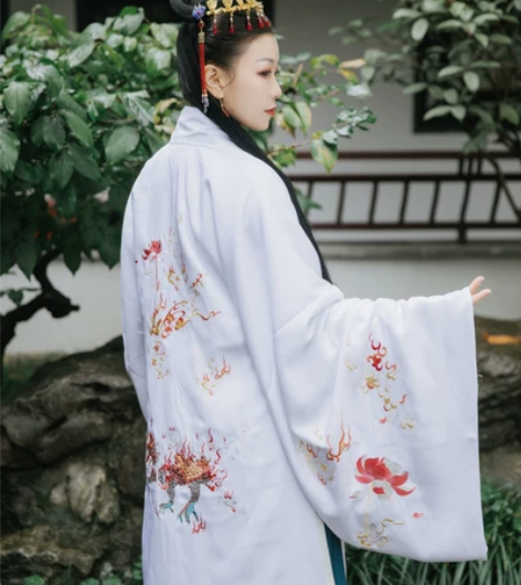 知希堂【魅灵姬】汉服传统明制披风大袖衫古装...