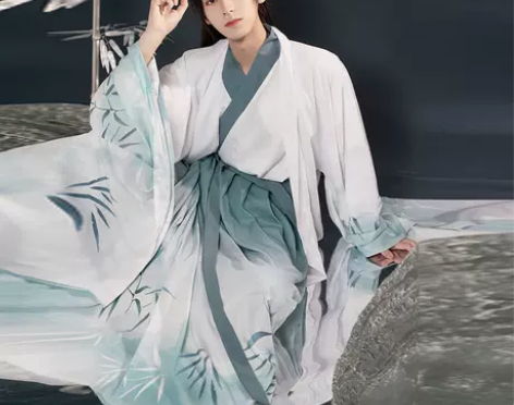 孤鲤汉服男套装学生古装公子男生飘逸中国风男...