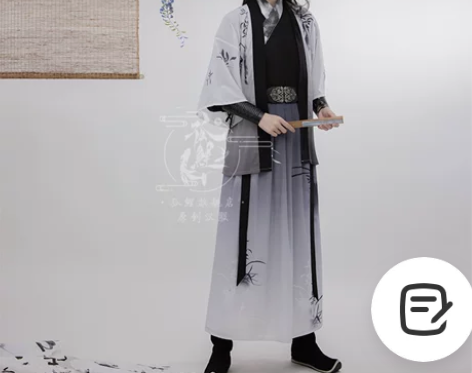 孤鲤原创【墨蘭詞】汉服男女同款春夏中国风宋...