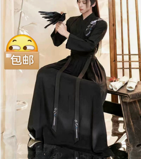 汉服男中国风孤鲤古风男士仙气原创情侣款古装...