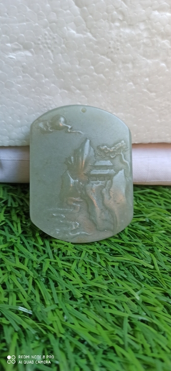 和田玉雕刻的山水画入手渠道：在古玩市场淘的，