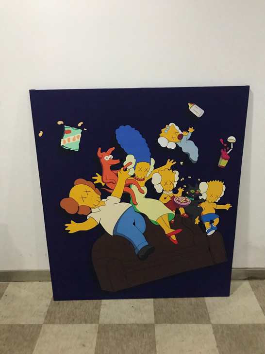 陈冠希办公室挂画kaws作品装饰工艺画 艺...