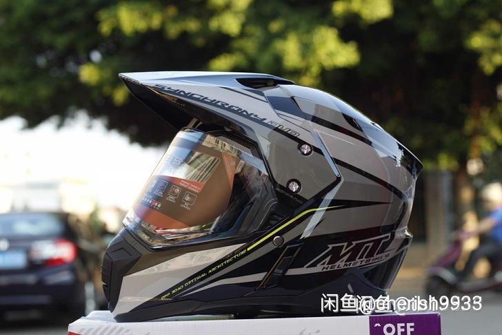MT HELMETS越野盔双镜片头盔赛车摩...