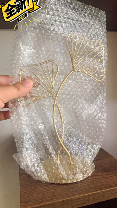 一套北欧创意金属银杏叶摆件家居装饰品房间客...