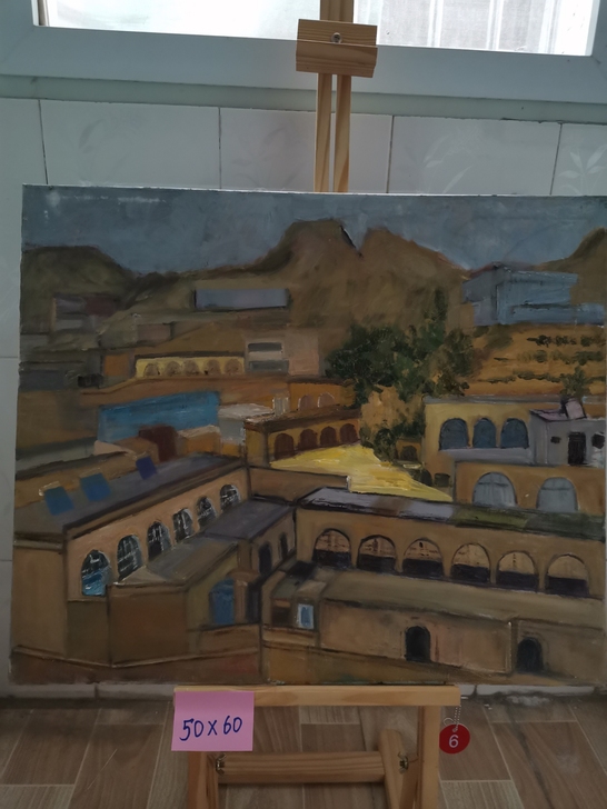 名家纯手绘油画作品，这幅是国展上的参赛作品...