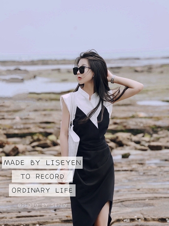 Liseyen原创收腰丰臀春日气质仙女裙法...