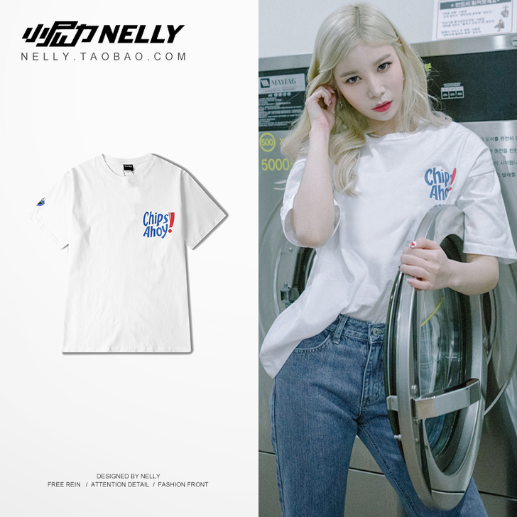 日系潮牌短袖青年情侣款T恤男女基本款复古日...