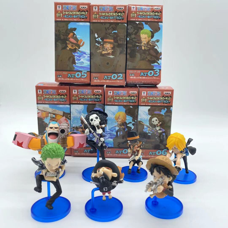 海贼王手办路飞索隆布鲁克香吉弗兰奇摆件