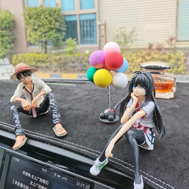 海贼王创意车载小摆件雪乃路飞日版动漫手办中...