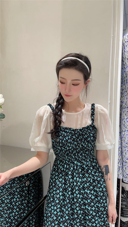 米色雪纺衫 短袖 上衣