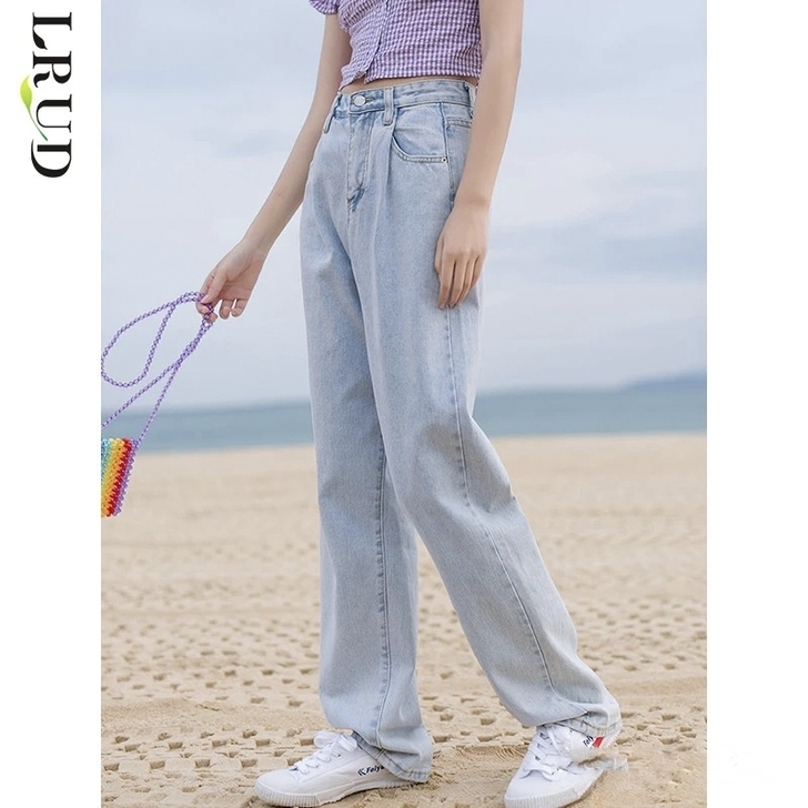 LRUD盐系女牛仔裤2020夏季新款今年流...