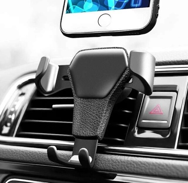 车载手机重力感应支架 新款车载手机皮纹支架...
