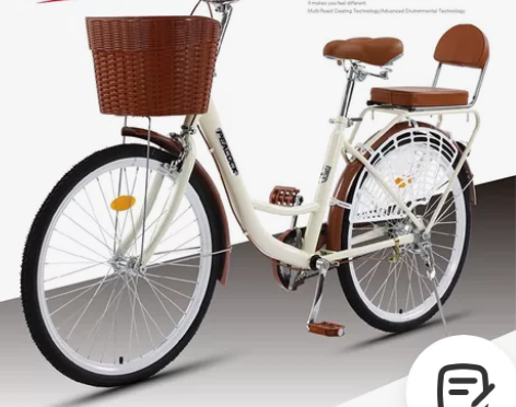 自行车女式成年轻便大人普通淑女通勤车男女学...