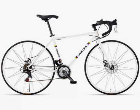 菲利普破风自行车公路车铝合金变速弯把成人男...