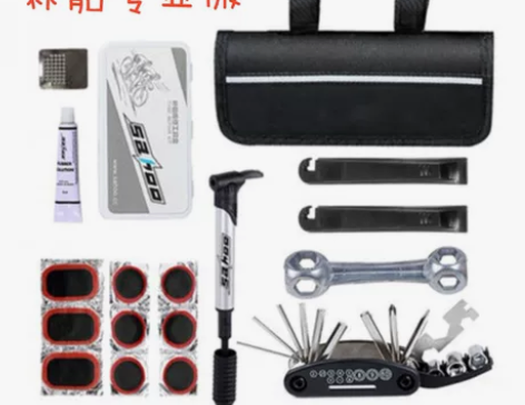 自行车补胎套装多功能组合工具包修车维修工具...