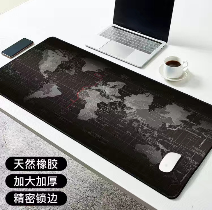 桌面鼠标垫超大加厚护腕 高清印制 精密锁边...