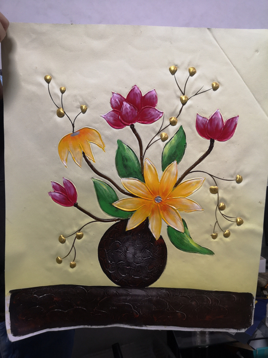 手绘风景抽象油画客厅装饰画