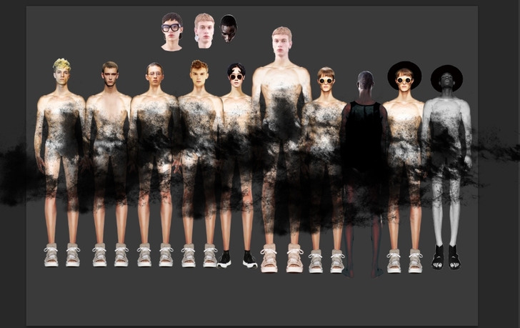 服装设计效果图人体模特图片素材png高清男...