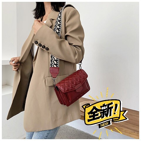 高级感包包女2021新款潮网红单肩宽肩带时...