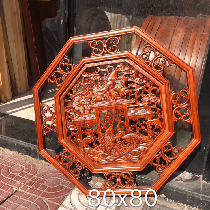 东阳木雕挂件香樟木头雕刻画工艺品中式客厅艺...