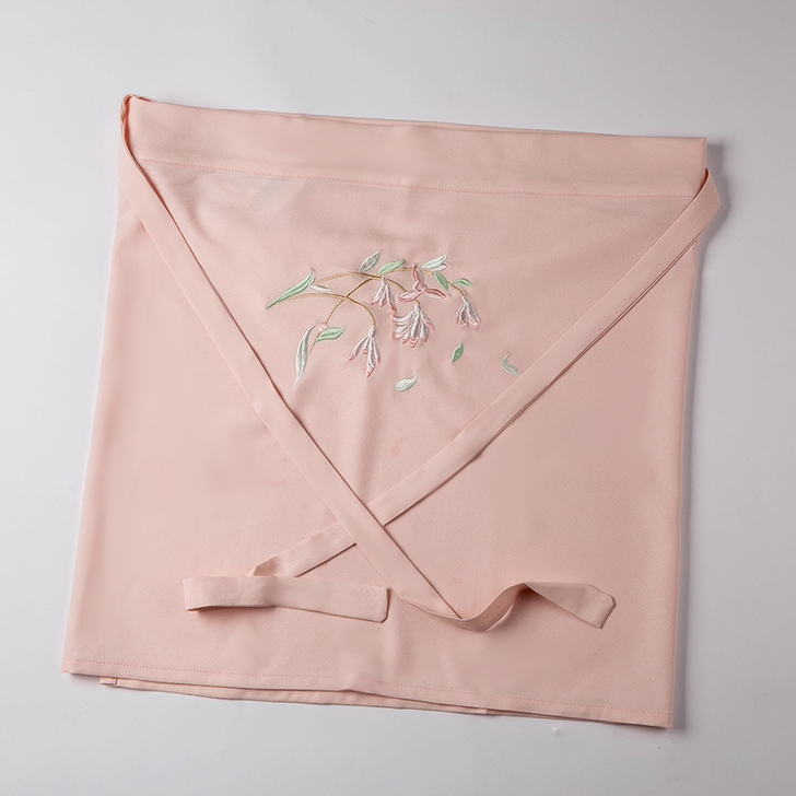 枝语汉尚华莲传统汉服女抹胸绣花间色日常
