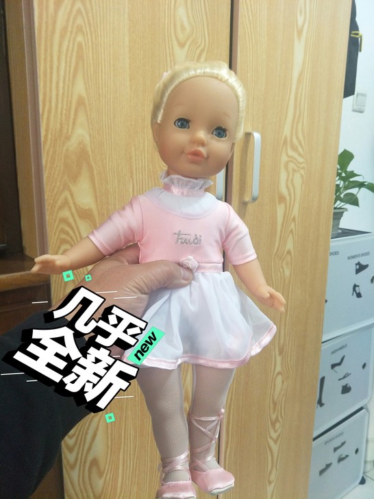 绝版德国古董娃娃跳芭蕾舞的小女孩