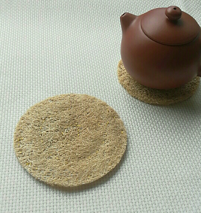 手工丝瓜络茶壶垫杯垫壶承茶道紫砂壶垫茶席茶...