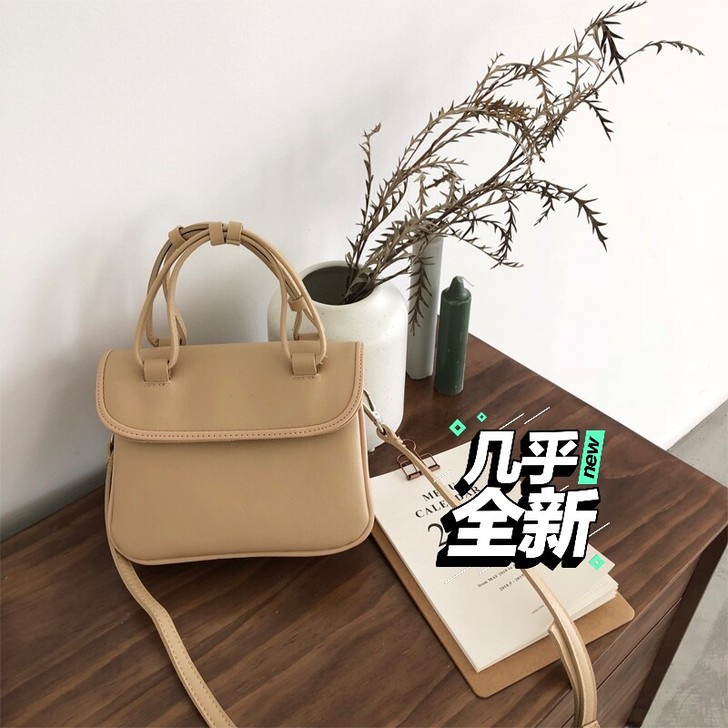 斜挎包手提包两用女 韩国ins白色小包 双...