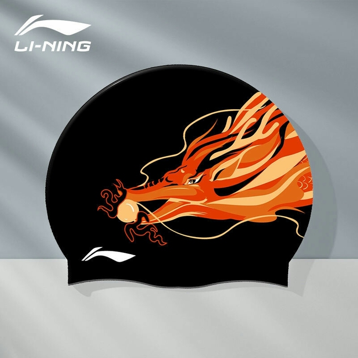 李宁泳帽男2021夏季新款硅胶防水泳帽舒适...