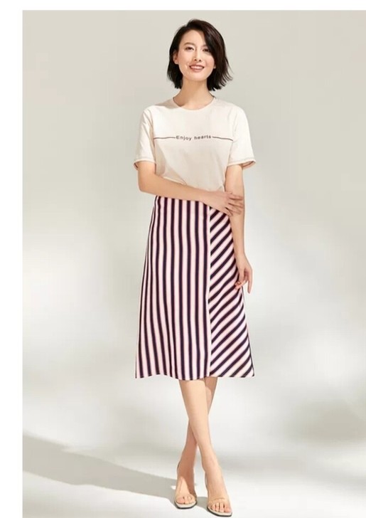 【抢购价79元】2019春新款条纹铅笔裙开...