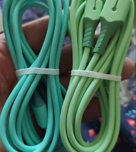 包邮typec数据线5A快充液态软胶带灯手...