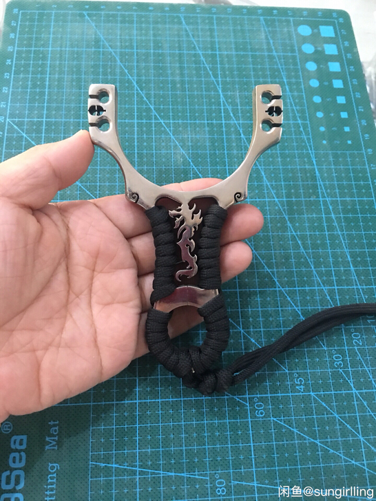 不锈钢线切割卡球屠龙弹弓，双股球卡弹弓，全...