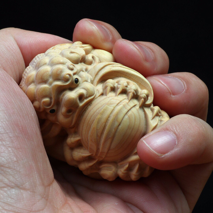 黄杨木有求必应手把件