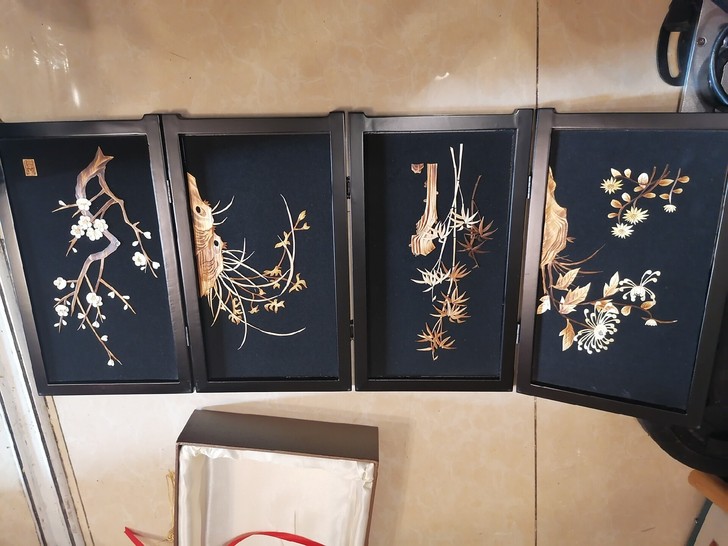 一套非遗工艺品杨丙军芦苇画