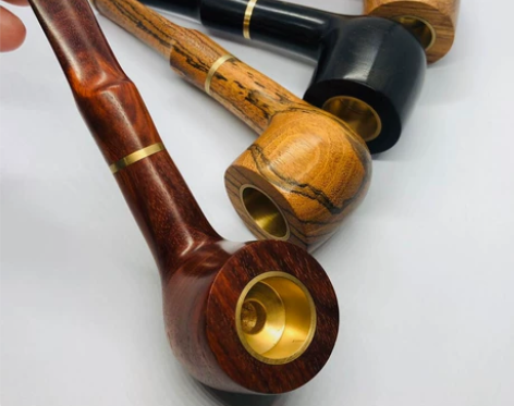 全新直款红木实木两用烟斗铜锅配工具滤芯斗袋...