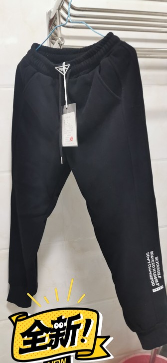 全新女休闲裤运动裤带吊牌 加厚加绒秋冬，L...