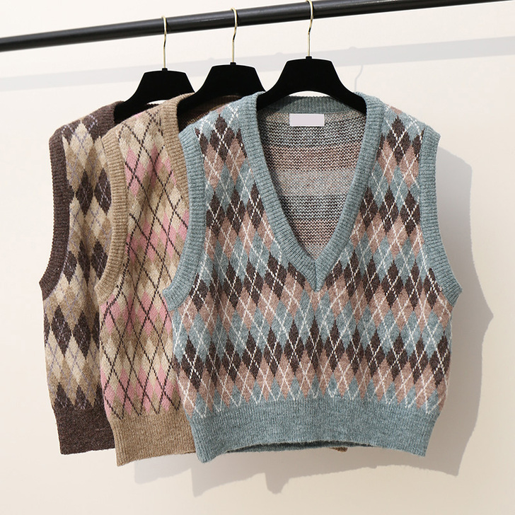 库芦 毛针织衫，棕色、蓝色两个颜色。从来没...