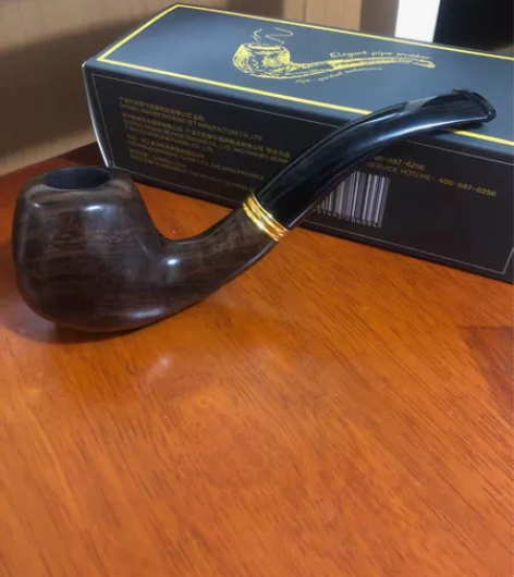 摩尔烟斗手工实木黑檀木烟锅老式传统专用男士...