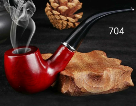 实朩烟斗弯式手工烟锅非铁锅两用烟具循环过滤...