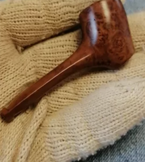 麻梨疙瘩烟斗 老红料一体式烟斗。紫红料，云...