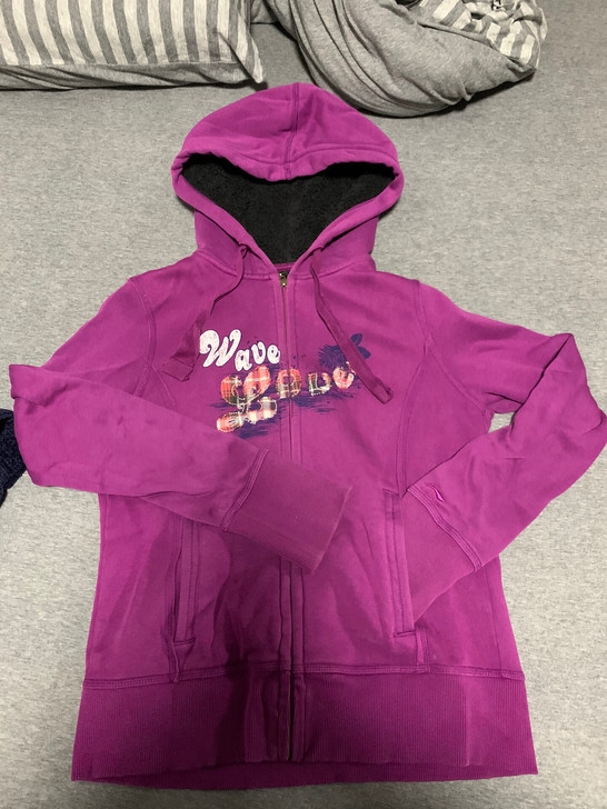 李宁#紫色运动套帽外套